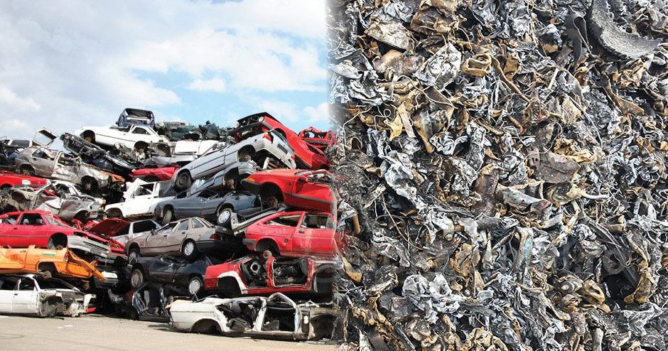 foto Reciclare deseuri auto. Concasare componente din reciclari autovehicule.